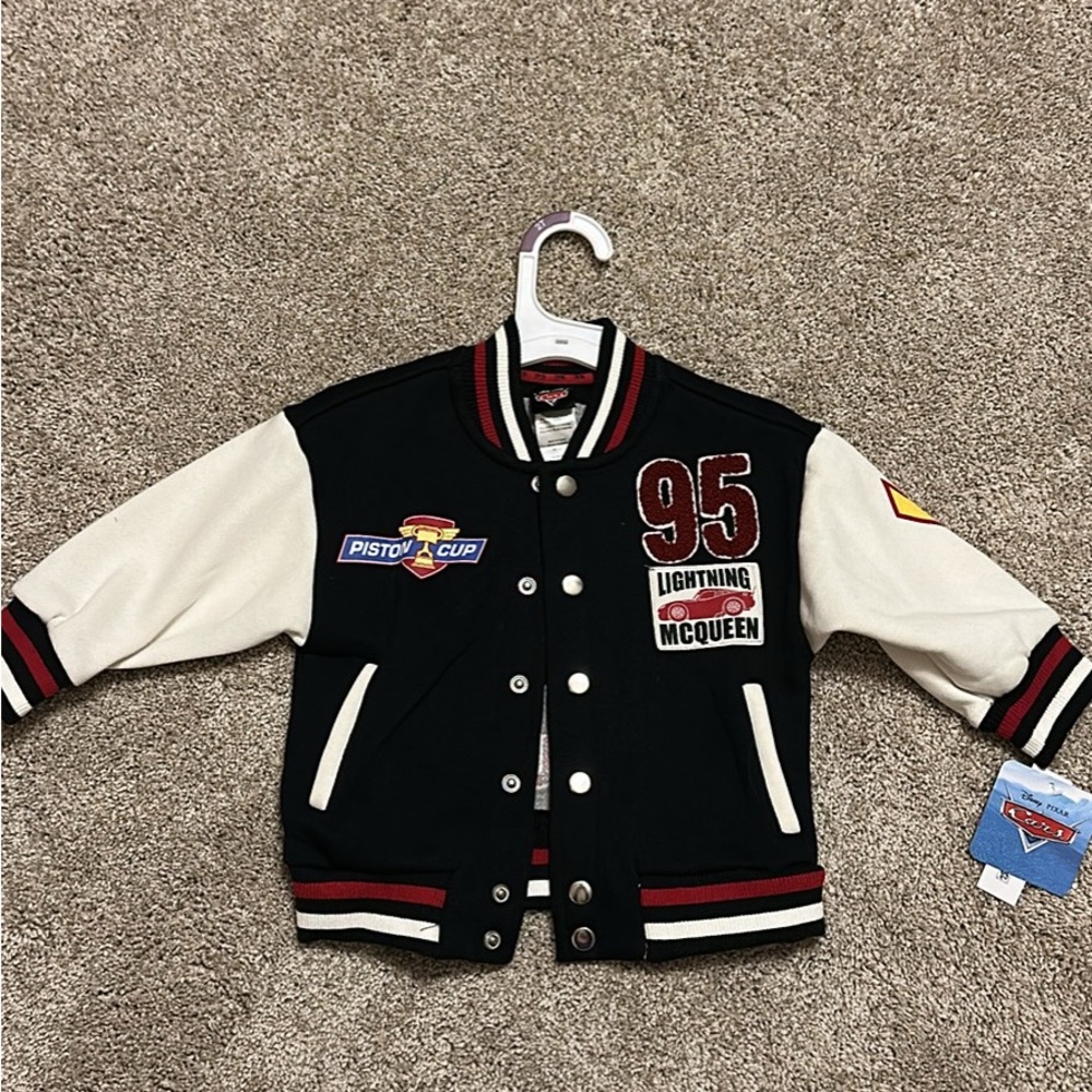 Disney Black and White Lightning McQueen Jacket